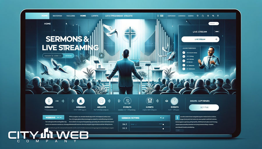 Live Streaming Sermons on Church Website